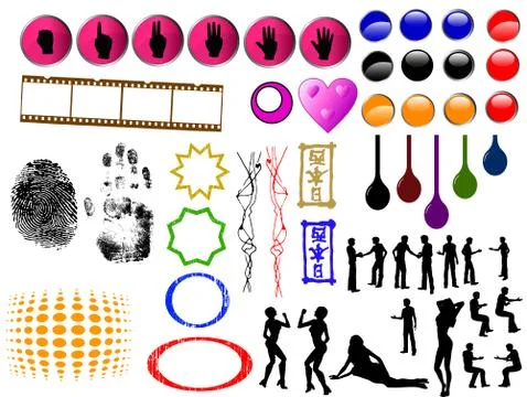 50 Top Grunge elements Stock Illustration