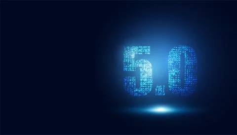 5.0 wireless internet technology Concept background wifi communication and ne Stock-Illustration