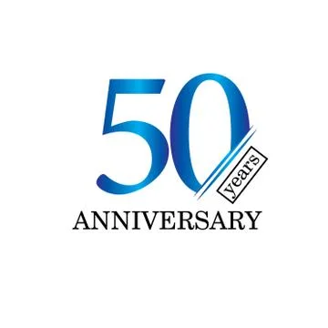 50 Year Anniversary Vector Template Design Illustration - Vector Stock Illustration