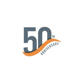 50 Year Anniversary Vector Template Design Illustration Stock Illustration