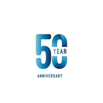 50 Year Anniversary Vector Template Design Illustration Stock Illustration