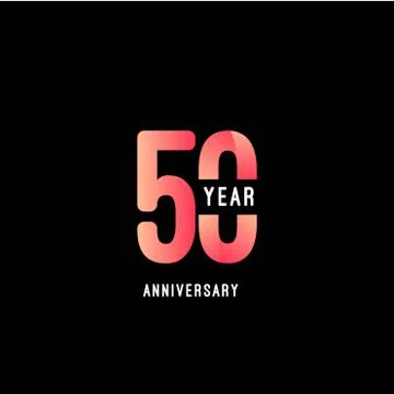 50 Year Anniversary Vector Template Design Illustration Stock Illustration