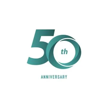 50 Year Anniversary Vector Template Design Illustration Stock Illustration