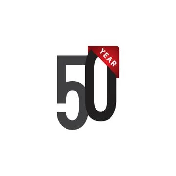 50 Year Anniversary Vector Template Design Illustration Illustrazione stock