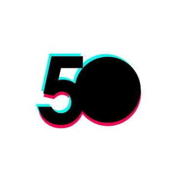 50 Year Anniversary Vector Template Design Illustration Stock Illustration