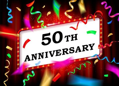 50 years. With the anniversary. Stock Illustration