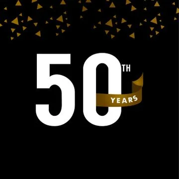 50 Years Anniversary Vector Template Design Illustration Illustrazione stock