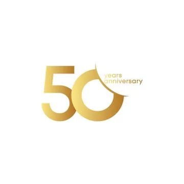 50 Years Anniversary Vector Template Design Illustration 스톡 일러스트