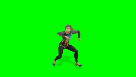 500 4k 3d animated nice girl with head band street dancing 스톡 동영상 125505202