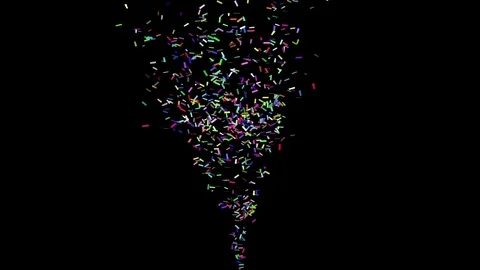 500 Confetti 3D Rendering Animation Alpha Matte Carnival Happy New Year 스톡 동영상 81186394