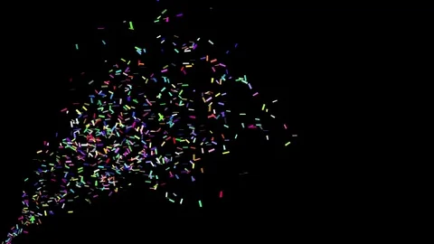 500 Confetti Wind 3D Rendering Animation Alpha Matte Carnival Happy New Year 스톡 동영상 81186538