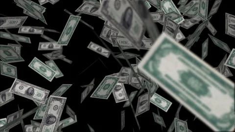 500 Dollar Notes Falling Stock Footage 86917827