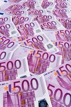 500 Euro Banknoten, Symbolfoto für Reichtum, Altersvorsorge, Sparen, rente.. Stock Photos