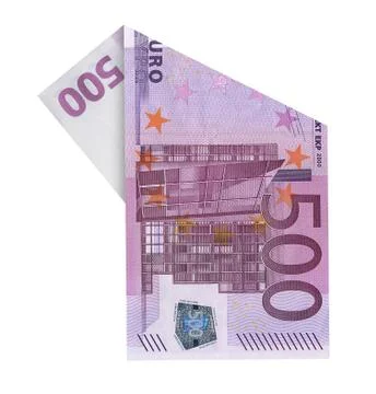 500 euro folded Stock Photos