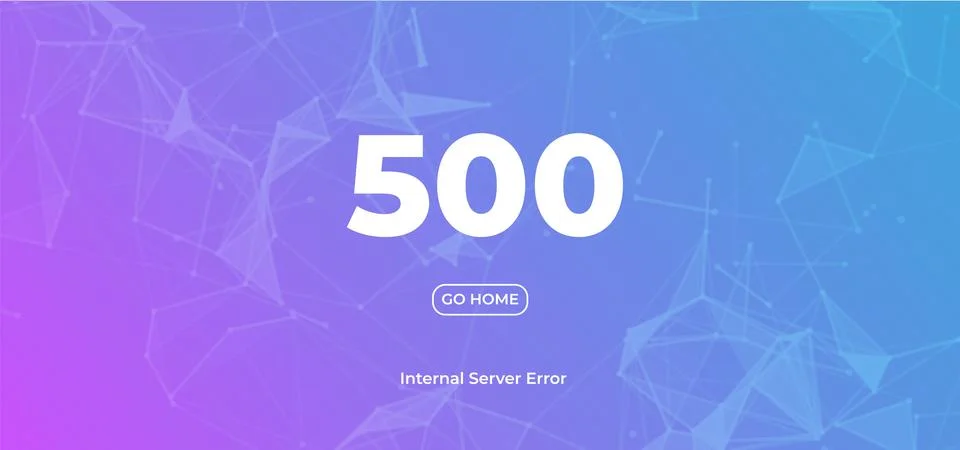 500 Internal Server Error. Vector layout template Illustrazione stock