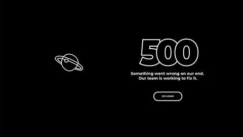 500 Internal Server Error. Vector layout template Stock Illustration