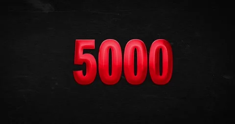 5000, 5K Logotype. 4K animation Stock Footage 137485492