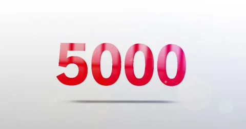5000, 5K. Particle Logo. Text Animation Stock Footage 135859925