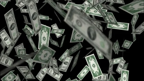 5000 Dollar Notes Falling Stock Footage 86918120