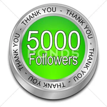 5000 Followers Thank You - 3D Illustration