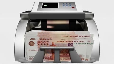 5000 Russian Ruble banknotes. Paper money. Cash. RUB. Stock Footage 226251504