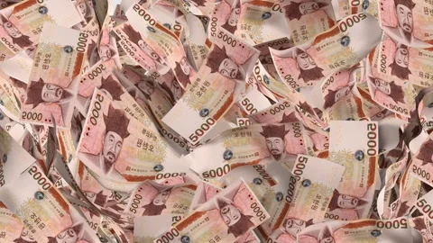 5000 Won money transition. Alpha channel. Stock Footage 252522776