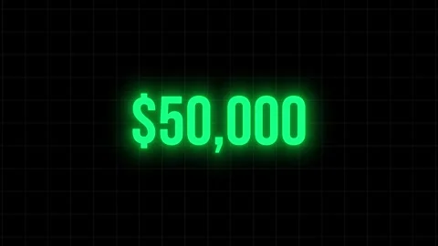50000 dollar number counting animation finance growth motion Stock Footage 330539673