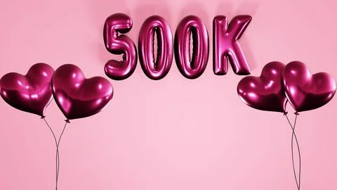 500K  followers Stock Illustration