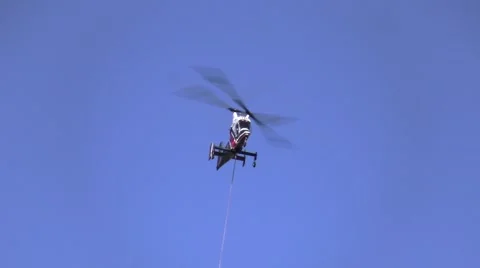 500kV Tower Construction helicopter hovering with tower leg Stock Footage 47999903