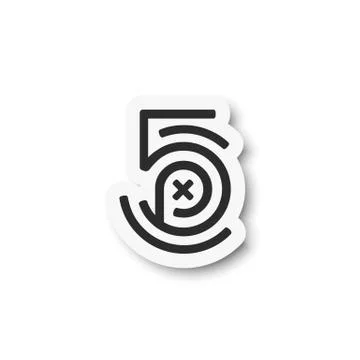 500px logo. Icon flat design Stock Illustration