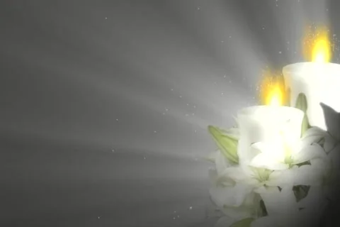 5012 Two Wedding Candles  Stock Footage 642564