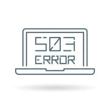 503 service unavailable error icon Stock-Illustration