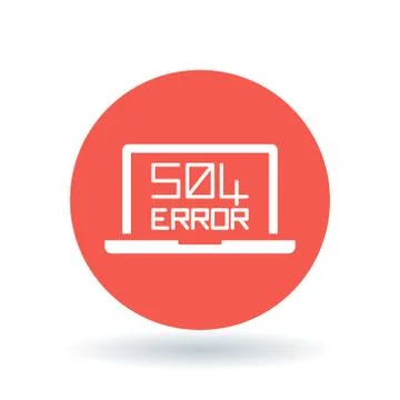 504 gateway timeout error icon Stock-Illustration