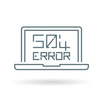 504 gateway timeout error icon Ilustración de archivo