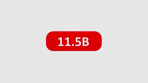 50B Subscriber Counter Animation Video stock 342313713