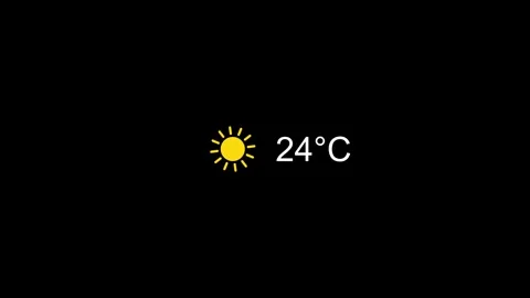 50°C temperature text animation with sun icon animation 動画素材 343348193