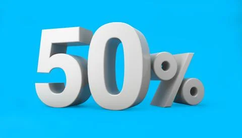 50percent icon. Stock Illustration