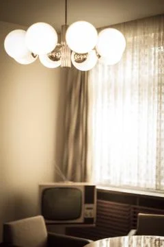 50s interior design. Stock Photos