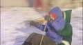50s Little Kids Sled Play Downhill Sledding Winter Snow Vintage Film Home Movie HD Footage