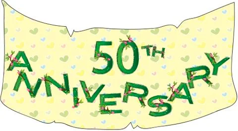 50th anniversary Stock Illustration