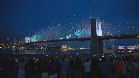 The 50th Macy’s 4th of July Fireworks Show Celebrating America's 250th Birthday 스톡 동영상 339285588