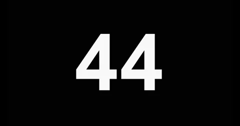51. 4K Resolution. Countdown of 51 seconds, with black background Stock Footage 235912596