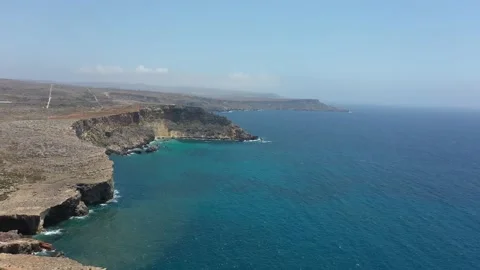 51 - Arial, Drone shot North part of Malta Clif's Stock Footage 134419804