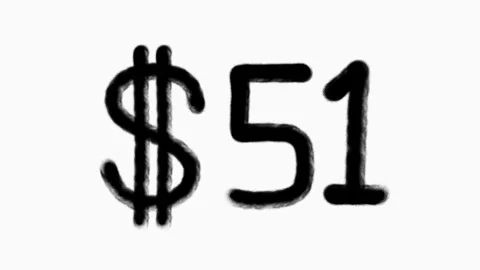 51 Dollar Hand Drawn Animation For Finance Currency Money Business Concept Stock Footage 306154673