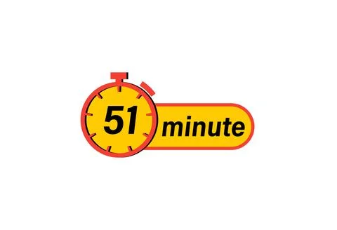 51 minute timer Clock, Timer icon, countdown icon. Time measure. Chronomete.. 스톡 일러스트