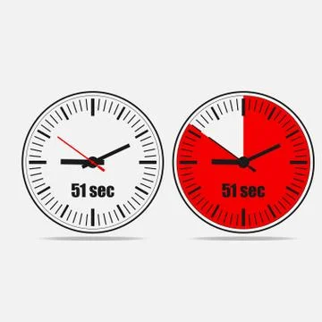 51 seconds clock icon Stock-Illustration