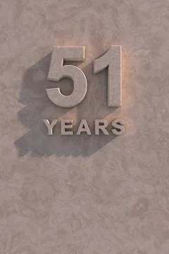 51 years 3d text Stock Illustration