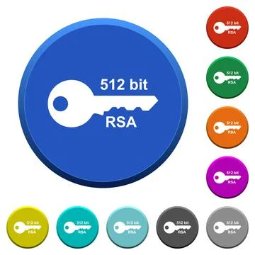 512 bit rsa encryption beveled buttons Stock-Illustration