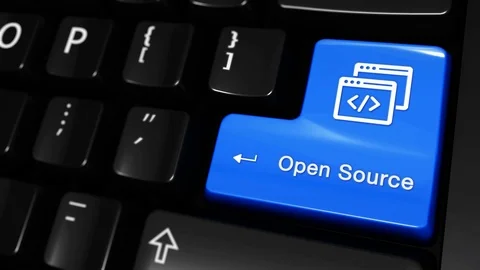 512. Open Source Moving Motion On Computer Keyboard Button. 動画素材 95396369