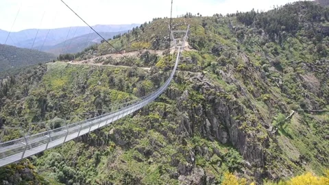 516 Arouca - Largest suspension bridge in the world - Paiva River in Portugal Video stock 153496584